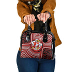 Sydney Swans Shoulder Handbag Indigenous Monochrome Dot Art Mascot Style