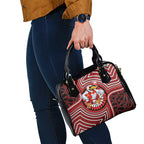 Sydney Swans Shoulder Handbag Indigenous Monochrome Dot Art Mascot Style