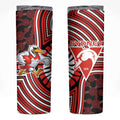 Sydney Swans Skinny Tumbler Indigenous Monochrome Dot Art Mascot Style