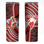 Sydney Swans Skinny Tumbler Indigenous Monochrome Dot Art Mascot Style