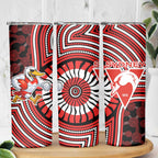 Sydney Swans Skinny Tumbler Indigenous Monochrome Dot Art Mascot Style