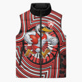 Sydney Swans Sleeveless Puffer Jacket Indigenous Monochrome Dot Art Mascot Style