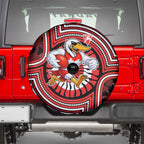 Sydney Swans Spare Tire Cover Indigenous Monochrome Dot Art Mascot Style