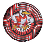 Sydney Swans Spare Tire Cover Indigenous Monochrome Dot Art Mascot Style