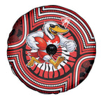 Sydney Swans Spare Tire Cover Indigenous Monochrome Dot Art Mascot Style