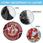 Sydney Swans Spare Tire Cover Indigenous Monochrome Dot Art Mascot Style