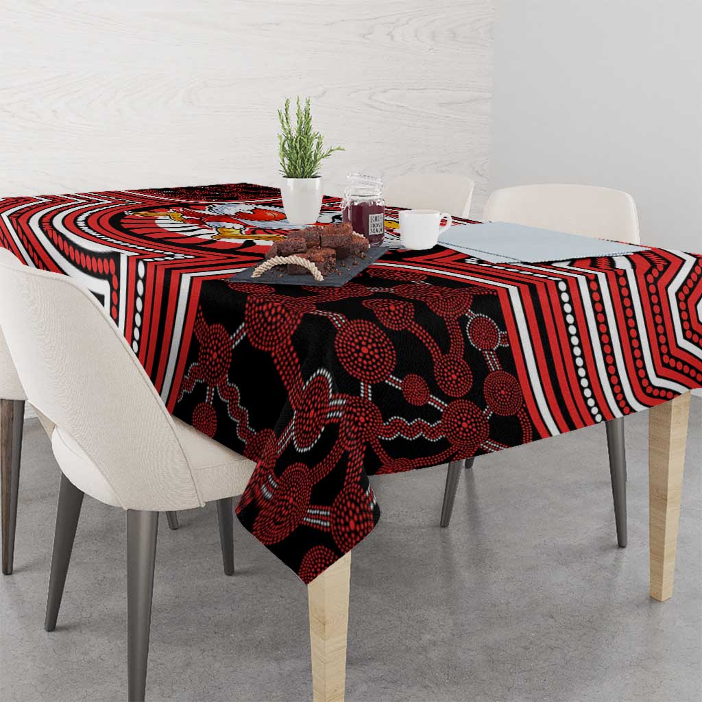 Sydney Swans Tablecloth Indigenous Monochrome Dot Art Mascot Style