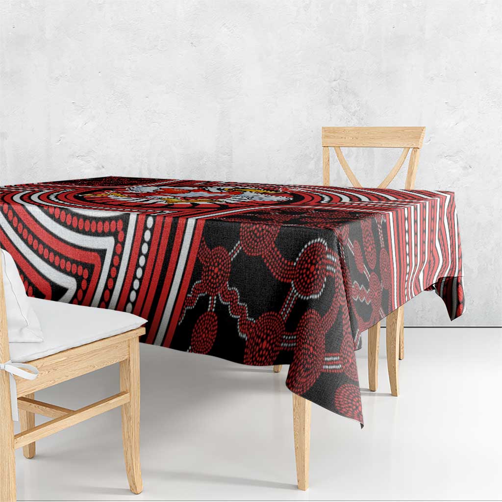 Sydney Swans Tablecloth Indigenous Monochrome Dot Art Mascot Style