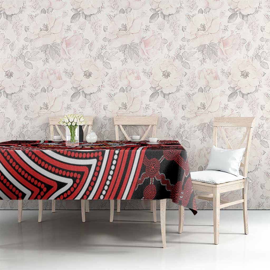 Sydney Swans Tablecloth Indigenous Monochrome Dot Art Mascot Style