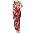 Sydney Swans Tank Maxi Dress Indigenous Monochrome Dot Art Mascot Style