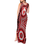 Sydney Swans Tank Maxi Dress Indigenous Monochrome Dot Art Mascot Style