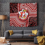 Sydney Swans Tapestry Indigenous Monochrome Dot Art Mascot Style