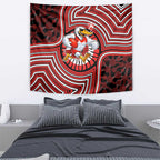 Sydney Swans Tapestry Indigenous Monochrome Dot Art Mascot Style
