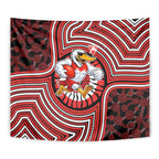 Sydney Swans Tapestry Indigenous Monochrome Dot Art Mascot Style