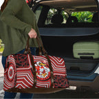 Sydney Swans Travel Bag Indigenous Monochrome Dot Art Mascot Style