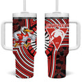 Sydney Swans Tumbler With Handle Indigenous Monochrome Dot Art Mascot Style
