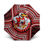Sydney Swans Umbrella Indigenous Monochrome Dot Art Mascot Style