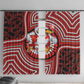 Sydney Swans Window Curtain Indigenous Monochrome Dot Art Mascot Style