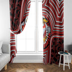 Sydney Swans Window Curtain Indigenous Monochrome Dot Art Mascot Style