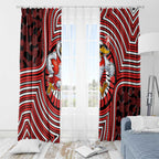 Sydney Swans Window Curtain Indigenous Monochrome Dot Art Mascot Style