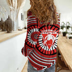Sydney Swans Women Casual Shirt Indigenous Monochrome Dot Art Mascot Style