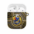 West Coast Eagles AirPods Case Indigenous Monochrome Dot Art Mascot Style