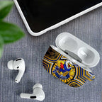 West Coast Eagles AirPods Case Indigenous Monochrome Dot Art Mascot Style