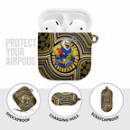 West Coast Eagles AirPods Case Indigenous Monochrome Dot Art Mascot Style