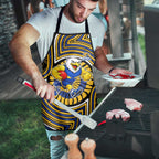 West Coast Eagles Apron Indigenous Monochrome Dot Art Mascot Style