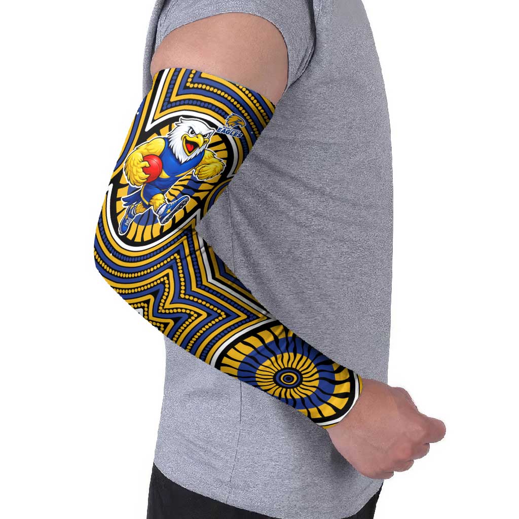West Coast Eagles Arm Sleeves Indigenous Monochrome Dot Art Mascot Style