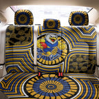 West Coast Eagles Back Car Seat Cover Indigenous Monochrome Dot Art Mascot Style