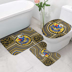 West Coast Eagles Bathroom Set Indigenous Monochrome Dot Art Mascot Style