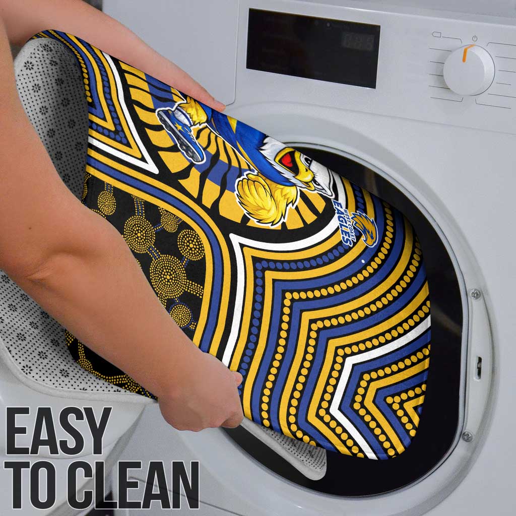 West Coast Eagles Bathroom Set Indigenous Monochrome Dot Art Mascot Style
