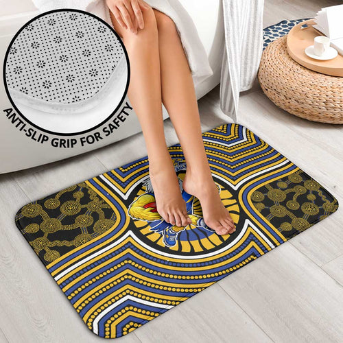 West Coast Eagles Bathroom Set Indigenous Monochrome Dot Art Mascot Style