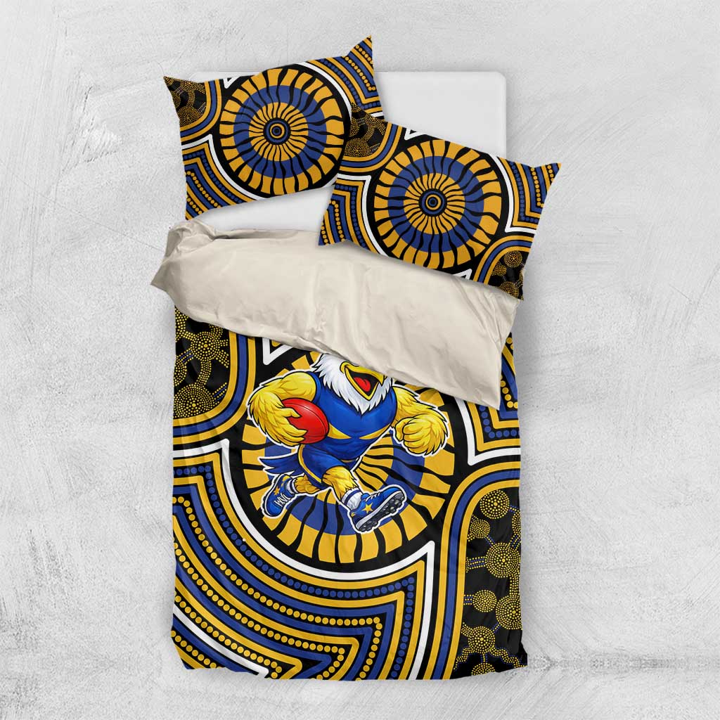West Coast Eagles Bedding Set Indigenous Monochrome Dot Art Mascot Style