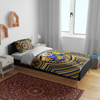 West Coast Eagles Bedding Set Indigenous Monochrome Dot Art Mascot Style