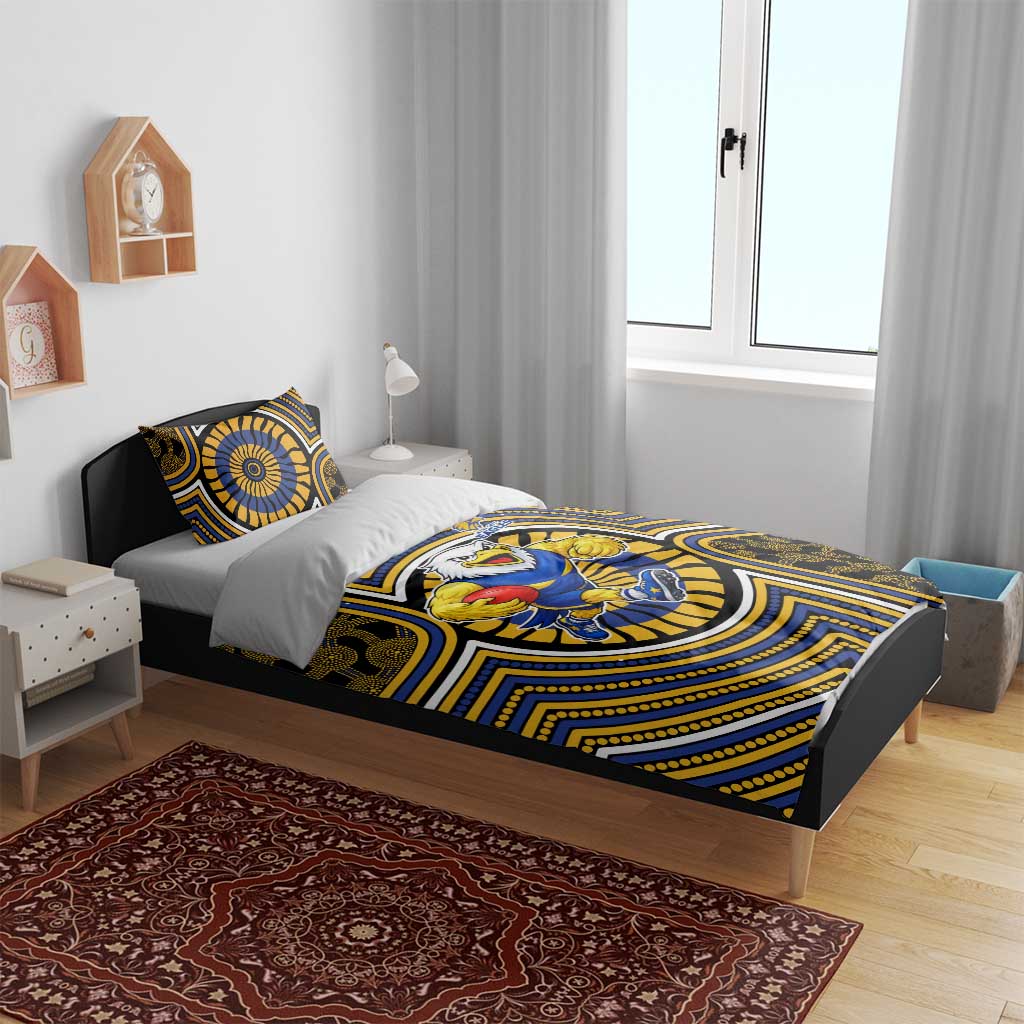West Coast Eagles Bedding Set Indigenous Monochrome Dot Art Mascot Style