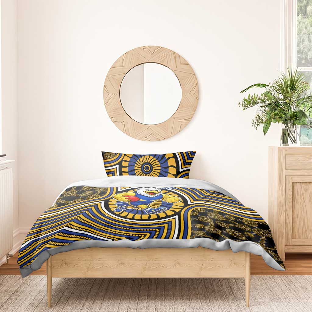 West Coast Eagles Bedding Set Indigenous Monochrome Dot Art Mascot Style