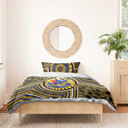 West Coast Eagles Bedding Set Indigenous Monochrome Dot Art Mascot Style