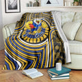West Coast Eagles Blanket Indigenous Monochrome Dot Art Mascot Style