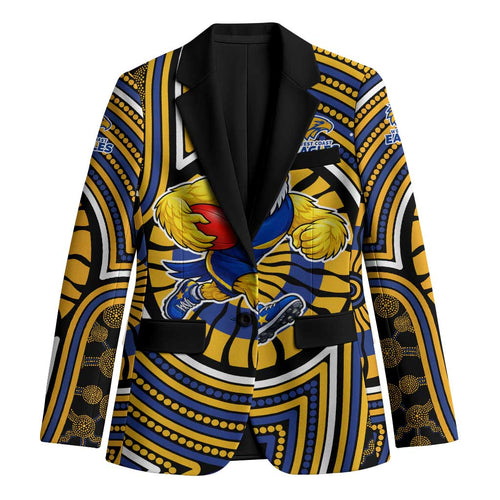 West Coast Eagles Blazer Indigenous Monochrome Dot Art Mascot Style