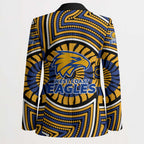 West Coast Eagles Blazer Indigenous Monochrome Dot Art Mascot Style