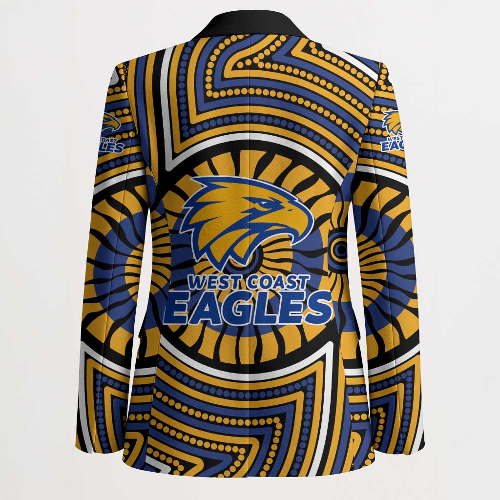 West Coast Eagles Blazer Indigenous Monochrome Dot Art Mascot Style