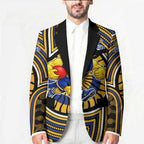 West Coast Eagles Blazer Indigenous Monochrome Dot Art Mascot Style