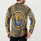 West Coast Eagles Button Sweatshirt Indigenous Monochrome Dot Art Mascot Style