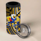 West Coast Eagles 4 in 1 Can Cooler Tumbler Indigenous Monochrome Dot Art Mascot Style