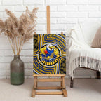 West Coast Eagles Canvas Wall Art Indigenous Monochrome Dot Art Mascot Style