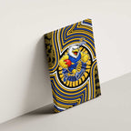 West Coast Eagles Canvas Wall Art Indigenous Monochrome Dot Art Mascot Style
