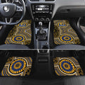 West Coast Eagles Car Mats Indigenous Monochrome Dot Art Mascot Style