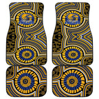 West Coast Eagles Car Mats Indigenous Monochrome Dot Art Mascot Style